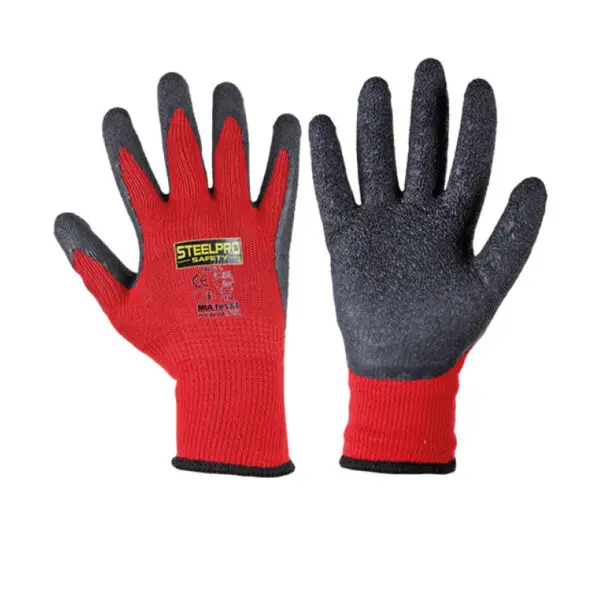 Guante Multiflex con recubrimiento de látex, color rojo